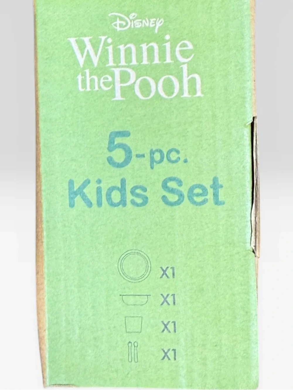 Disney Winnie The Pooh 5 Piece Kids Dish Set Bamboo Fiber New